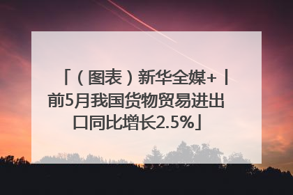 （图表）新华全媒+丨前5月我国货物贸易进出口同比增长2.5%